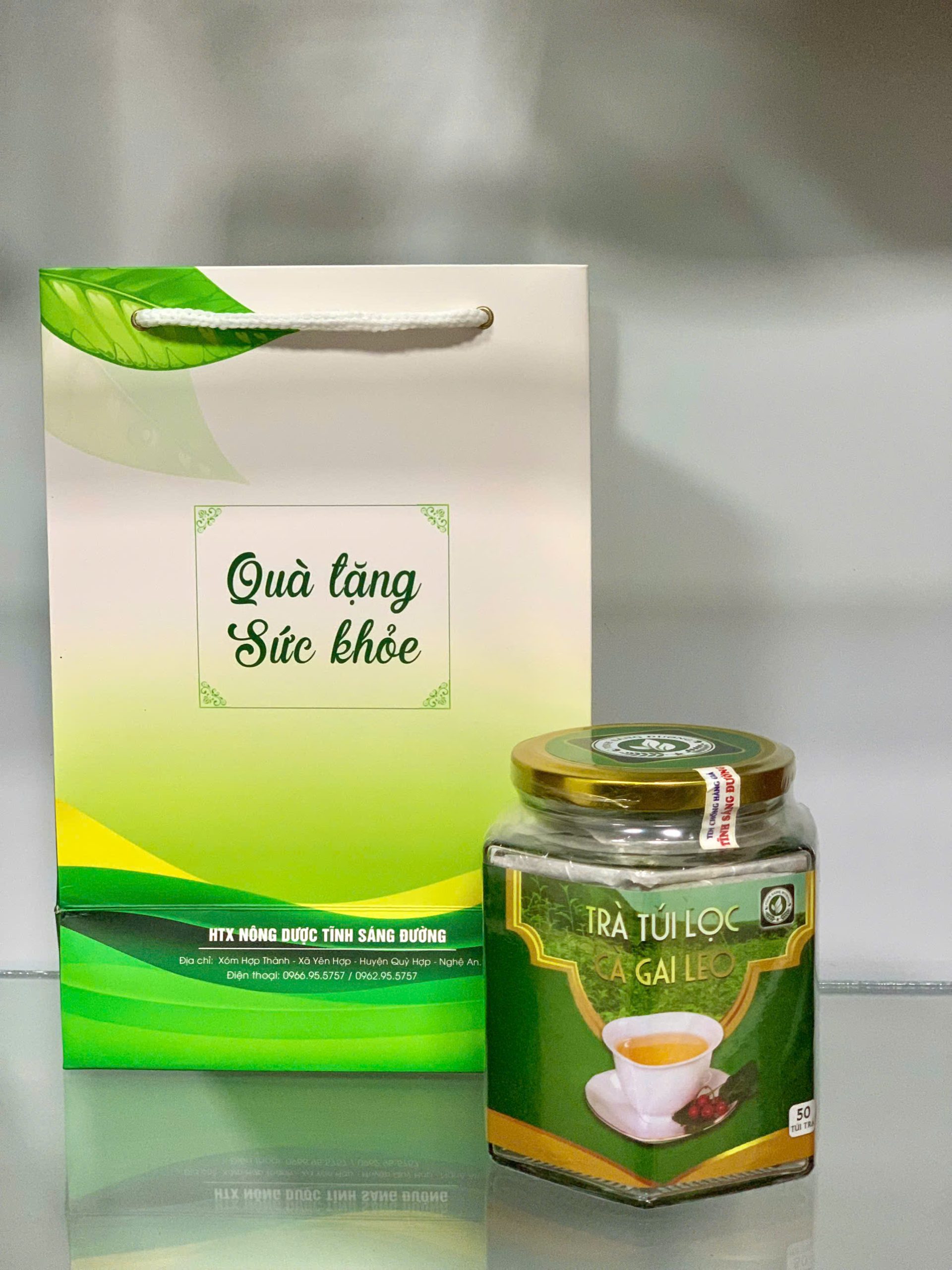 Trà Túi Lọc Cà Gai Leo Lọ Thủy Tinh (50 gói)